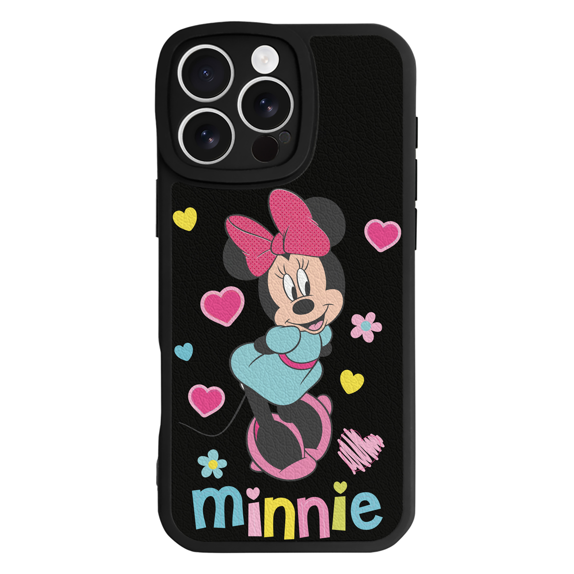 （画像用） ミッキーマウス Mickey Mouse 【iPhone 16シリーズ対応】シリコンスマホケース（レザー調） 材質：シリコン
